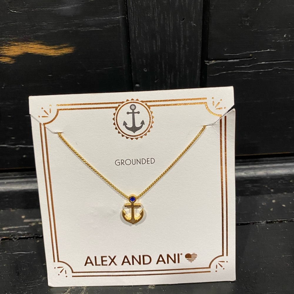 Alex and Ani Gold Anchor Necklace